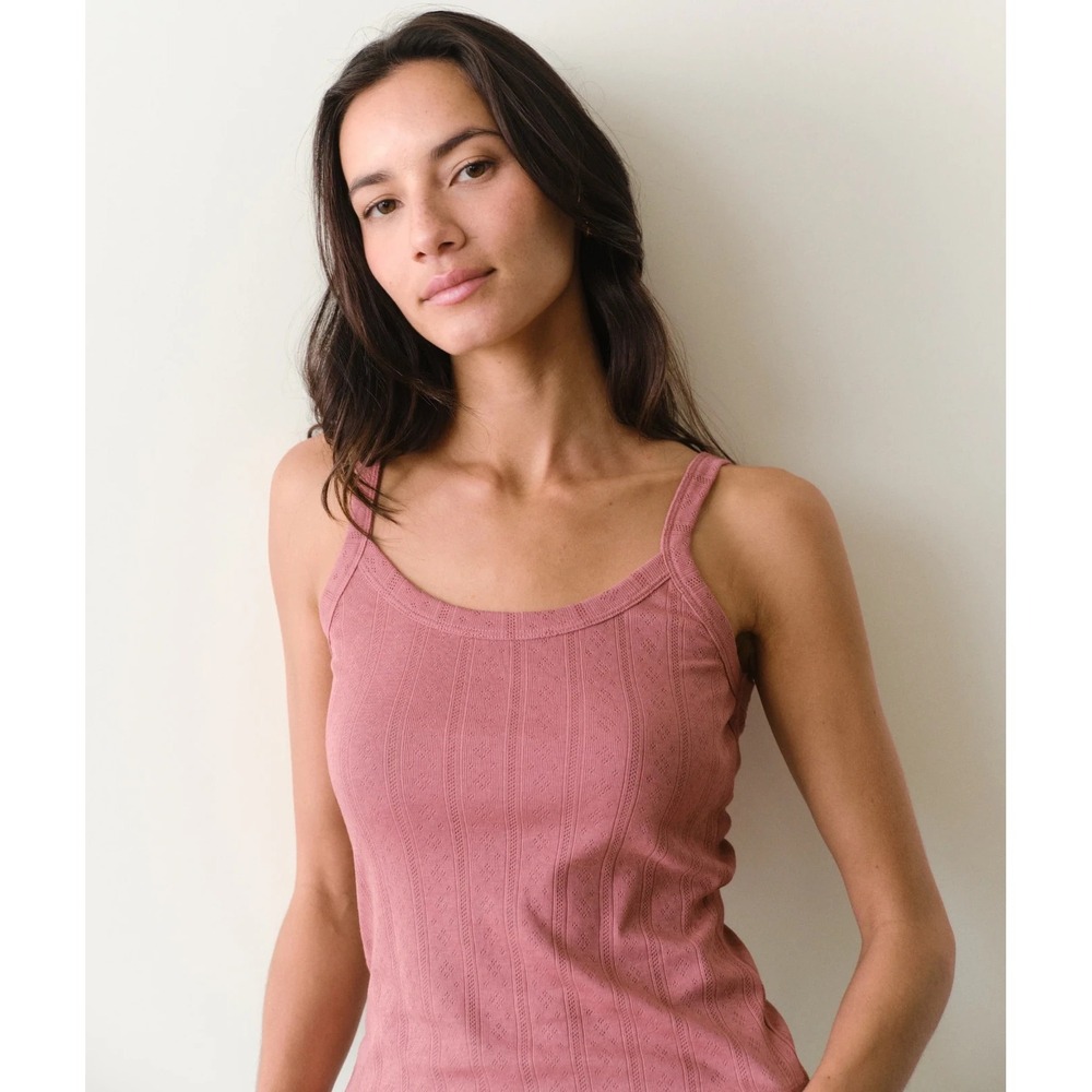 Marine Layer Lexi Pointelle Cami in Pink Size Small